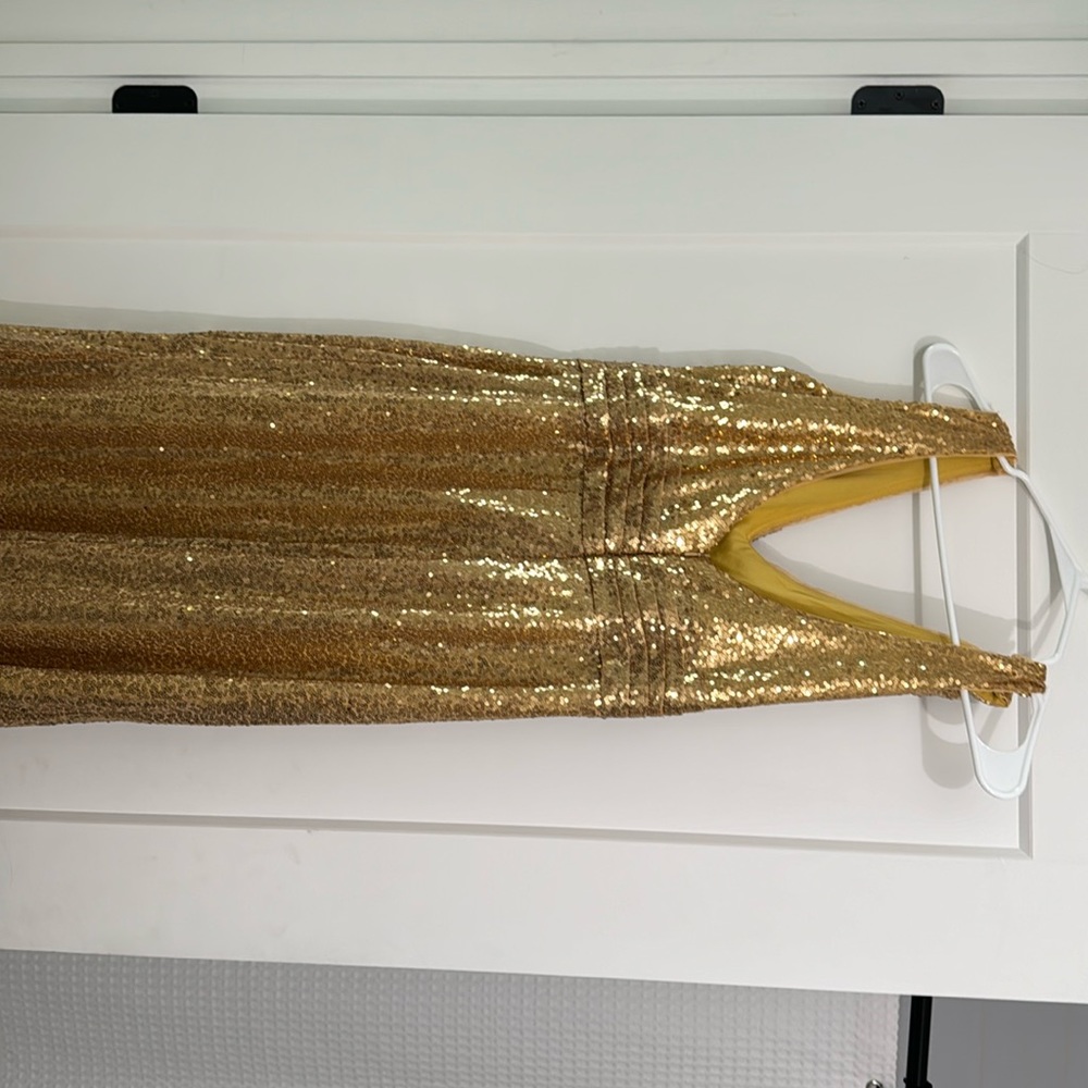 Sparkly Gold Size 16 Heboes A line Bridesmaid Dress (Only Tried On!)